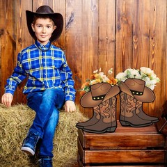 10 Set Western Cowboy Boots Flower Boxes Centerpieces Boot Vase Party Decorat…