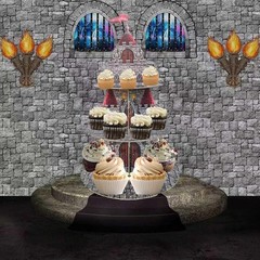 Medieval Castle Cupcake Stand Medieval Knight Birthday Party Decorations 3 Tiere