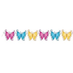 Unique Industries Fancy Nancy Butterfly Birthday Party Banner, 72″ x 5″