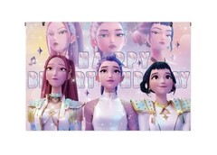 KPop Demon Hunters Birthday Party Decoration Backdrop 3×5 Ft Banner
