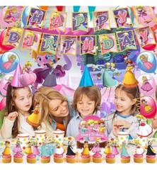 Mario Princess Peach Party Decorations, Mario Princess Peach Birthday Party Supp