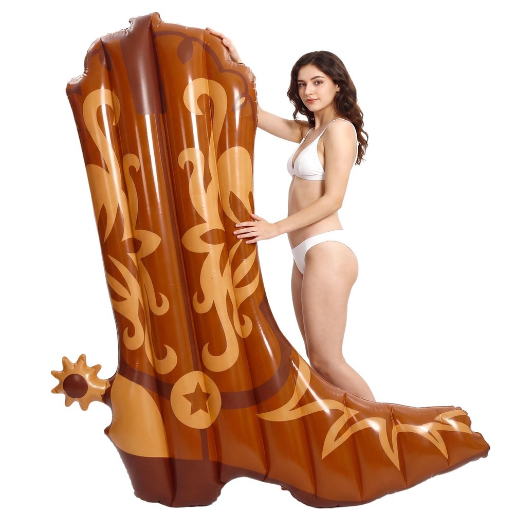 Pool Float,6 Ft Cowgirl Boot Pool Float for Adults Funny Bride Pool Floates I…