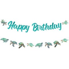 Turtle Decorations Banner, Sea Turtle Happy Banner Ocean Animal Turtle Garlan…