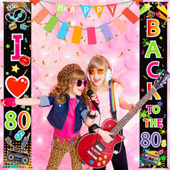 70s 80s Party Decoration 90s 80s Banner I Love 1980s Backdrops Back to The 1980s