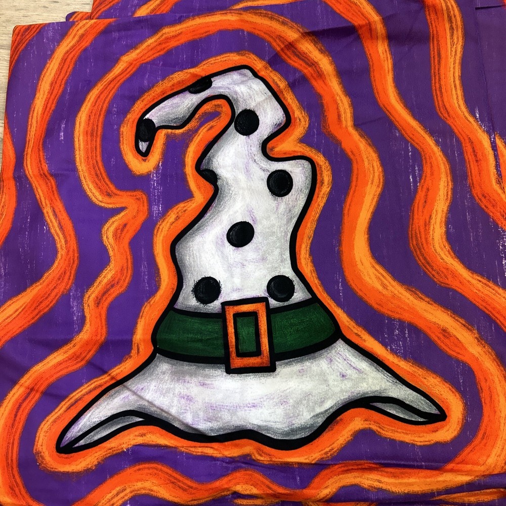 3 X HALLOWEEN WITCH HAT COLOURFUL BRIGHT SOFT CUSHION COVERS 17in X 17in DECOR