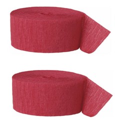 2x Crepe Paper Apple Red Party Decoration Streamers – 81ft