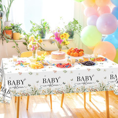 3 Pcs Baby in Bloom Baby Shower Tablecloth Wildflower Baby Shower Table Cloth De
