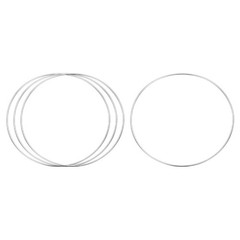 4 Pcs Metal Hoops for Crafts, 7.5 Inch Dream Catcher Rings, Silver