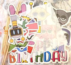New Sprunki Children’s Birthday Party Supplies Banner Balloons Cake Toppers Etc.