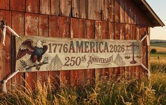 250th American Anniversary Banner 17762026, Patriotic 250 Years USA Yard Sign…