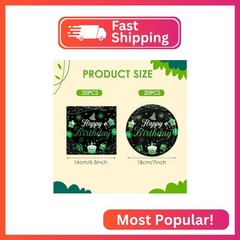 40 PCS Green and Black Birthday Decorations Black and Green Theme Happy Birthday