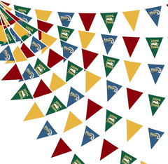 32Ft Hedgehog Birthday Party Decorations Red Blue Yellow and Golden Rings Triang