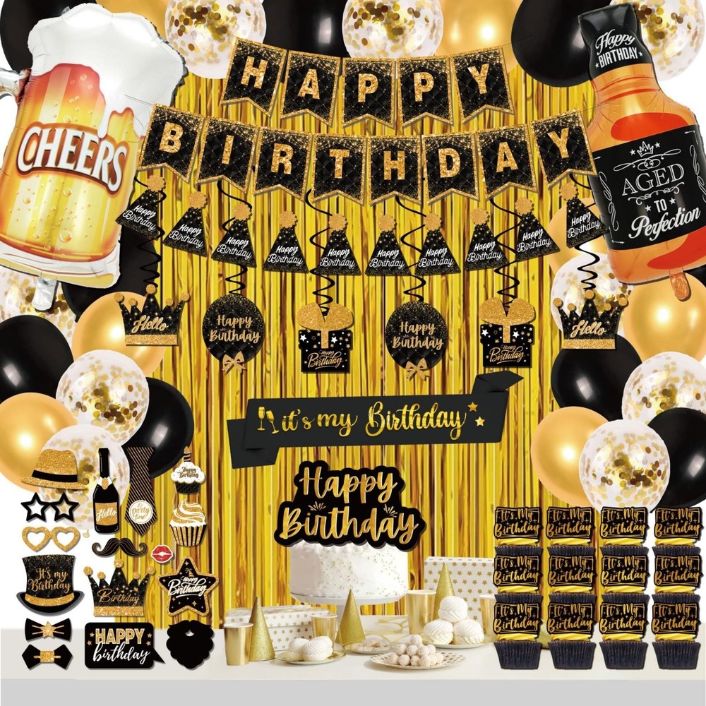 Him / Male Years Birthday Decorations – Cheers & Beers Banners & Balloons