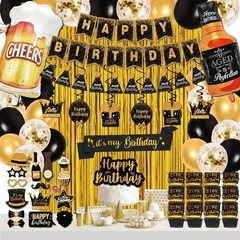 Him / Male Years Birthday Decorations – Cheers & Beers Banners & Balloons