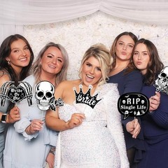 24Pcs Bride Or Die Photo Booth Props Gothic Bachelorette Decorations Women Girls