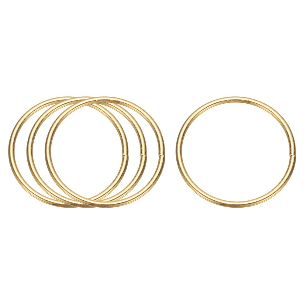 4 Pcs Metal Hoops for Crafts, 2 Inch Dream Catcher Rings, Gold