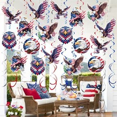 Plastic And Paper Helical Hanging Decors Perfect For National Holiday Party