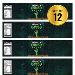 Halloween Zombie Juice Water Bottle Labels | Spooky Party Decor | Zombie Hand