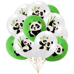Cute Panda Theme Birthday Party Decorations Set Banner Balloon Cake Toppers