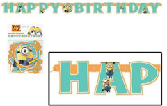 Despicable Me Party Supplies 6.25 ft. Happy Birthday Banner