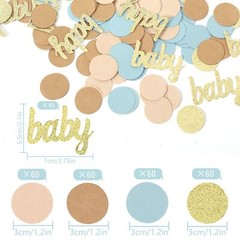 280 PCS Blue ‘Oh Baby’ Confetti for Gender Reveal Party Supplies Baby Shower
