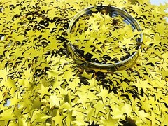 Gold Glitter Star Confetti 20mm Metallic Foil Stars Wedding 250 Grams