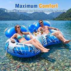 Pool Float Adult,2-Person Large Inflatable River Float, XL River Tubes for Fl…