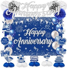 Happy Anniversary Decorations, Wedding Anniversary Decorations- Anniversary B…
