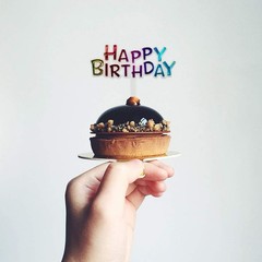 50 PCS Colourful Plastic Happy Birthday Cupcake Toppers Small Birthday Cake T…