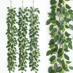Mizii 3 Packs Artificial Vines Garland 42» Fake Ficus Vine Greenery Garland