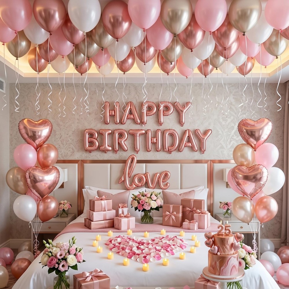 Birthday Room Decorations for Women, Happy Birthday Hotel Room Decorations fo…