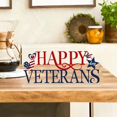 COCHIE Metal Happy Veterans Day Sign, Thank You Veteran Table Centerpieces