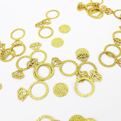 Gold Wedding Confetti, 100 Pcs I DO Engagement Confetti, Bridal Shower Decoratio