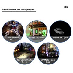 Compact Pre Wired Golden White 0805 Led Lamp for Model Building 12V ~ 18V