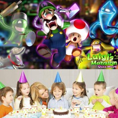 Luigi’s Mansion Party Supplies Backdrop Banner Poster Vinyl 5x3FT Birthday Gift
