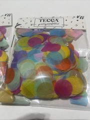 Tecca Brand Confetti Multi Colored Circles Three Bags FREE SHIPPING