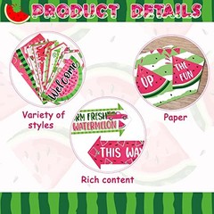 20 Pcs Watermelon Party Decorations Summer Watermelon Birthday Party Supplies