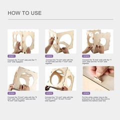 Pllieay 9 Sizes Collapsible Wood Balloon Sizer Cube Box for Balloons Decorati…