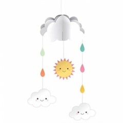 Sunshine Baby Shower Hanging Mobil w/Cutouts 37.5″ x 15″ Paper Baby Shower Decor