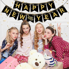 New Years Decorations 2026 – Happy New Year Banner – New Years Eve Party Supplie
