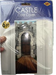 Castle Door Cover 30″ x 6′ Plastic Medieval Renaissance Party Wall Decoration