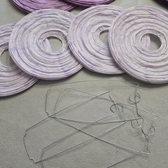 11 Purple Paper Lanterns Various Sizes 12″, 10″, 8″, 5.5″ Birthday/Room Decor