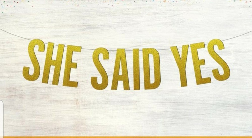 WEDDING AND ENGAGEMENT She Said Yes LETTER BANNER ~ Party Supplies Decorations