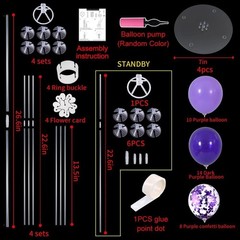 Purple Balloon Stand Centerpiece Table Decorations for Birthday,Baby Shower,W…