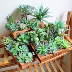 FEPITO 15 Pcs Artificial Succulent Plants Green Unpotted Faux 15Pcs,