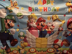 Super Mario Luigi And Princess Peach Happy Birthday Banners 5’ X 3 1/2