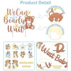 Blue Baby Shower Decorations – 35PCS We Can Bearly Wait Baby Shower Decoratio…