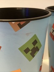 Lot Of 4 Minecraft Plastic Cups Unique Industries Made USA 🇺🇸 -used-