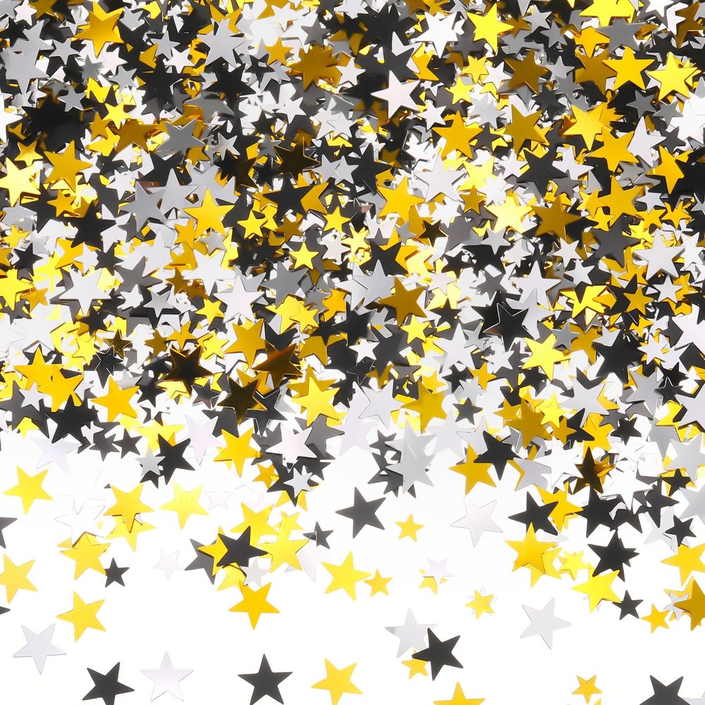 60g Star Confetti Glitter Table Confetti Metallic Foil Stars for Christmas Pa…