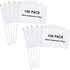 Small White DIY Sublimation Flags – 100 Pieces – Small Sublimation Flags